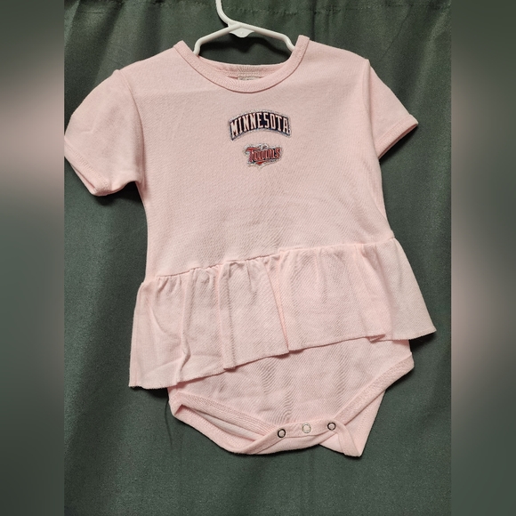 Girl's Pink MN Twins Dress Onesies, 3-6 months, 6-12, 12-18 & 18-24 months - Picture 1 of 4